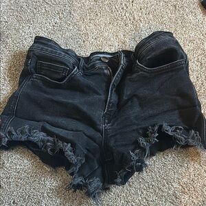PacSun Black Jean Shorts Distressed High-Waisted